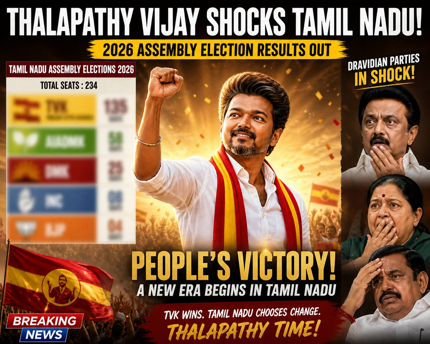 Thalapathy Storm, Vijay’s TVK Shakes Tamil Nadu Politics