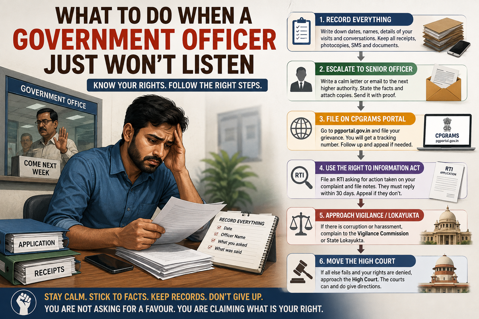 government officer not listening