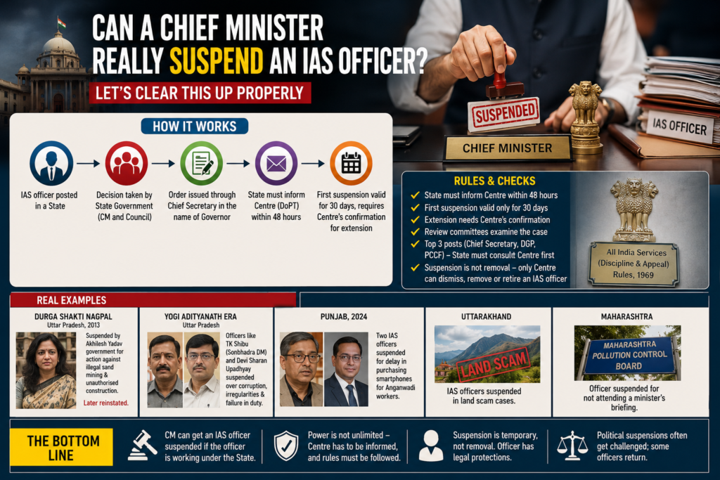 Can a CM Suspend an IAS Officer