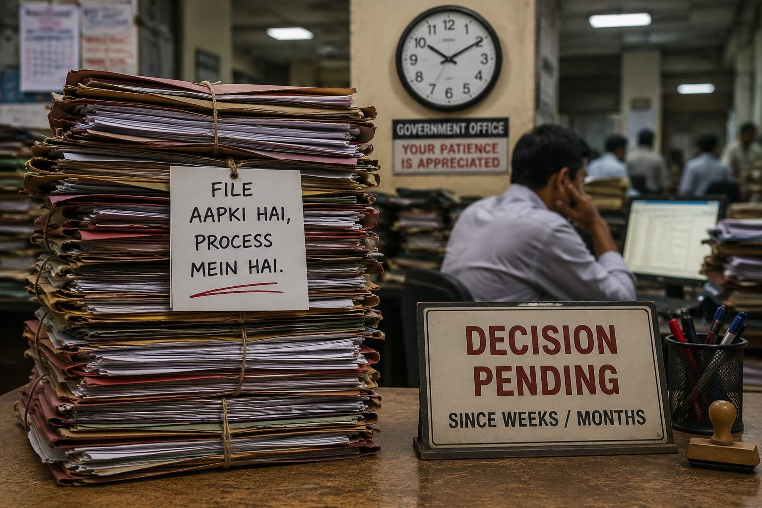 government file delays in India